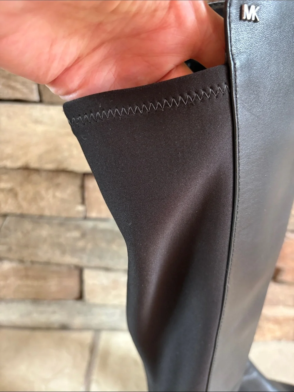 Michael Kors sz 7 black leather tall riding boots